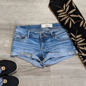 2/$10 Cuff Denim Shortie Shorts | Hollister